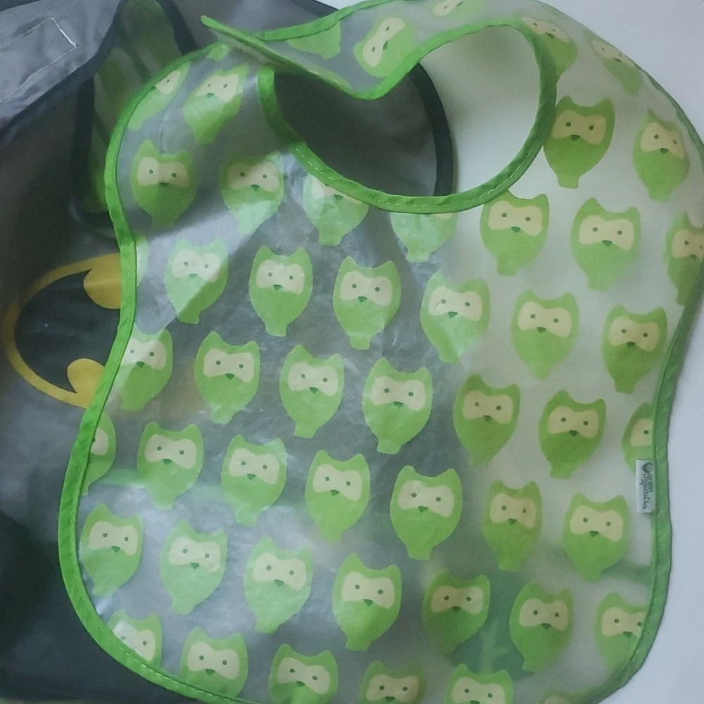 Plastic Baby Bibs Lot of 5